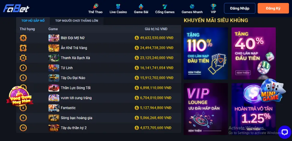 Tổng hợp các trò chơi cá cược tại A666